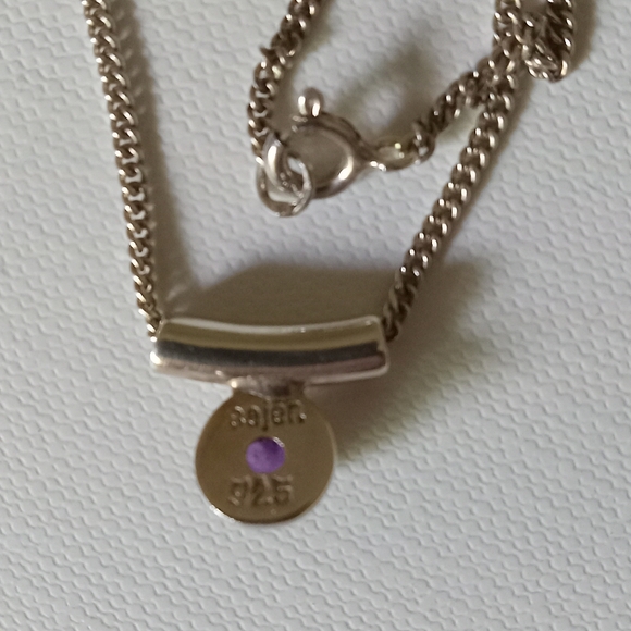 Sajen sterling silver amethyst necklace - Picture 5 of 7